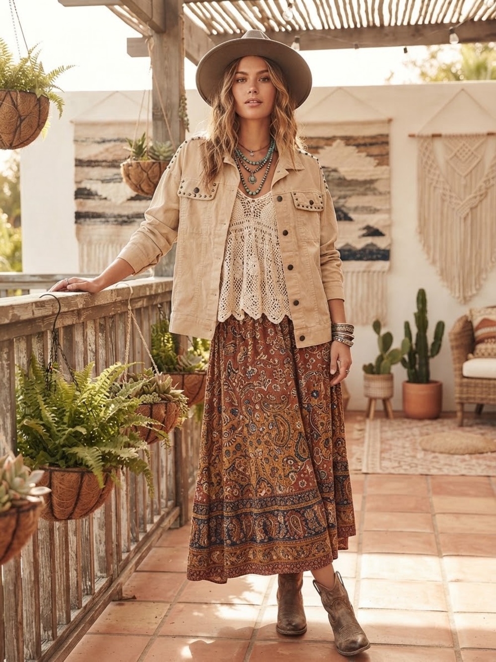 JODIFL New Tags Beige Studded Utility Light Button Down Corduroy Top Medium Fall